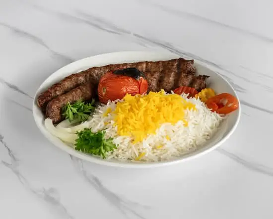 Koobideh kebab - authentic Persian ground lamb and beef kebab at Nik Persian Restaurant Regina